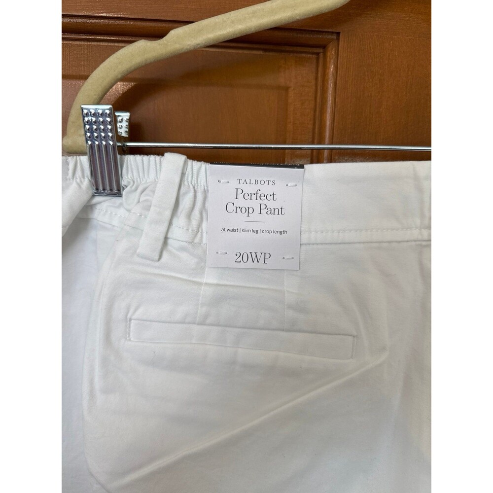 Talbots 20WP Perfect Crop Pant in White - Picture 6 of 7
